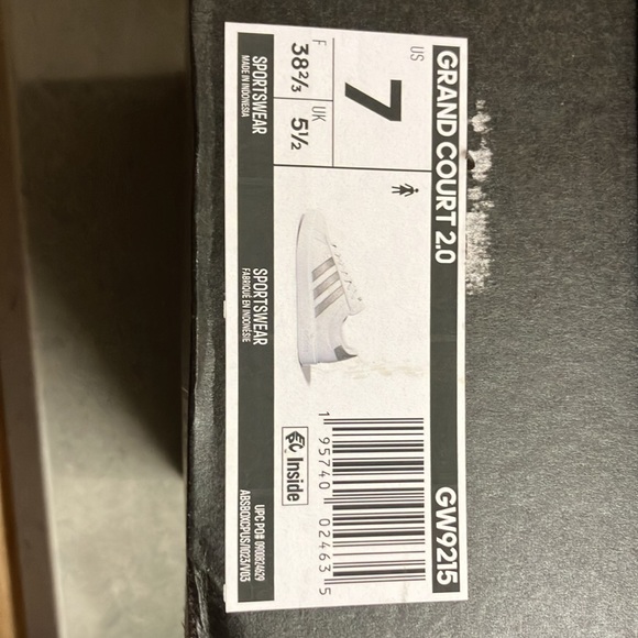 Adidas sliver grand court 2.0 size 7 - Picture 5 of 5